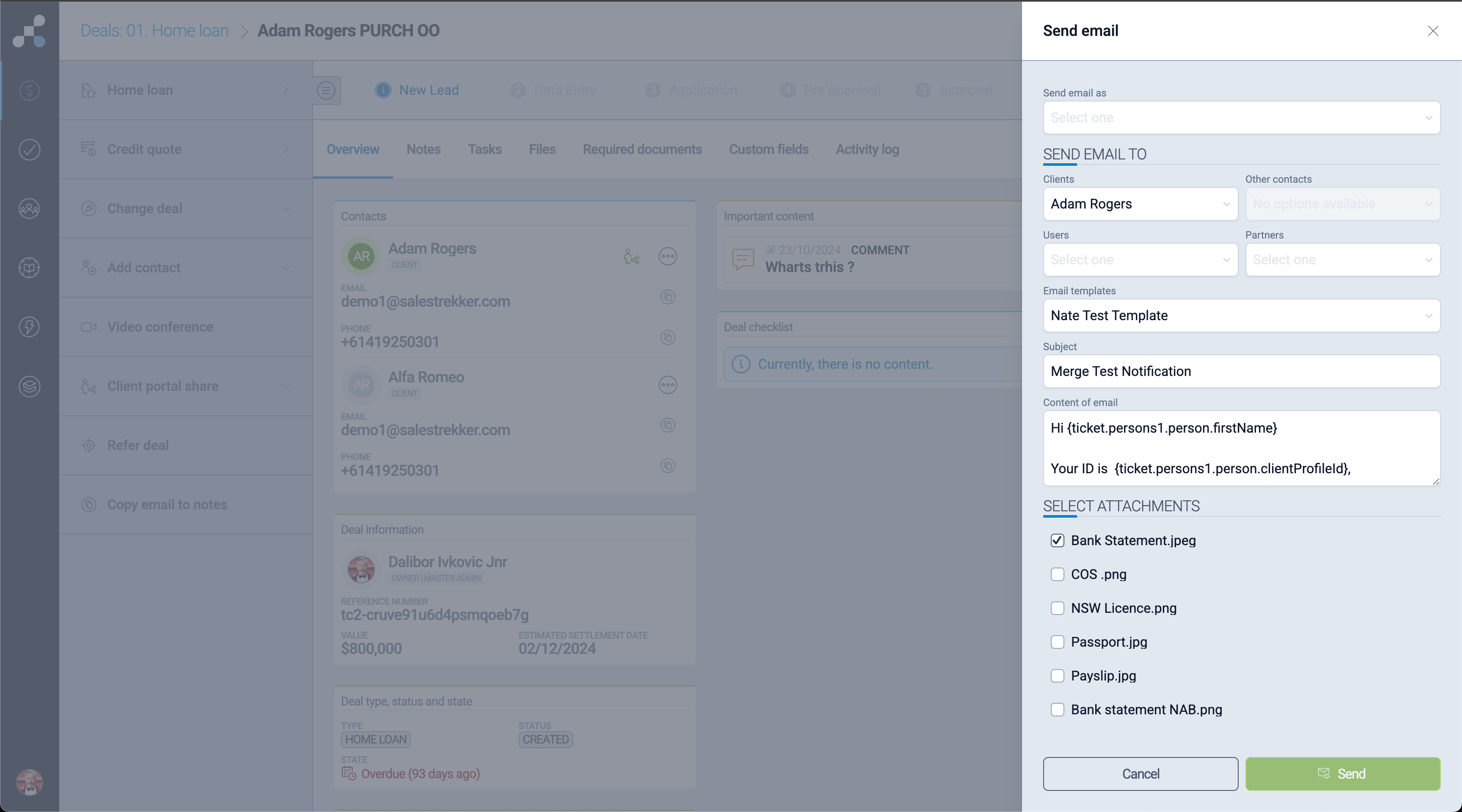 Email Salestrekker CRM integration